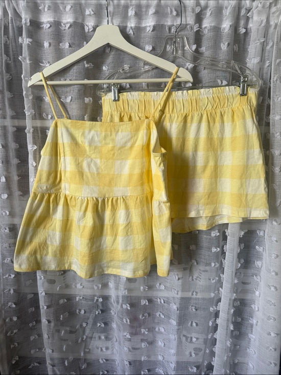 Zsupply Pants - Z Supply Picnic Check Short Set in Sunflower Yellow Organic Cotton